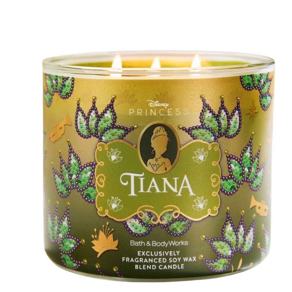 BATH & BODY WORKS DISNEY PRINCESS TIANA 3 WICK CANDLE